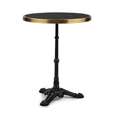 Afbeelding van Patras Lux bistrotafel met driepoot marmeren tafel Ø: 57,5 cm hoogte: 72