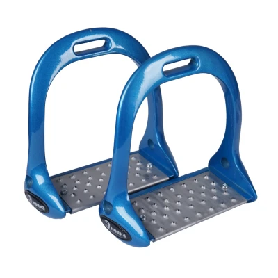 Afbeelding van Horka Stijgbeugelset Tech Aluminium Blauw Maat 12