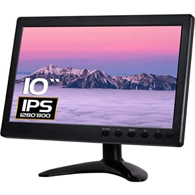 Afbeelding van 10.1 inch CCTV HDMI monitoren IPS Display 1280 * 800 LCD kleurenscherm met AV/VGA/BNC/HDMI ingang Ingebouwde luidspreker voor Raspberry Pi, Home Security PC weergave door Wholev