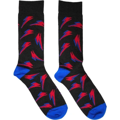 Afbeelding van David Bowie Flash Pattern Sokken EU 39 45 Zwart