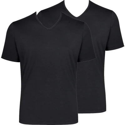 Afbeelding van Sloggi 2 PACK Hemd, Heren, Maat: Small, Schwarz