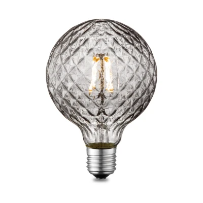 Afbeelding van Home Sweet Edison Vintage E27 LED filament lichtbron Globe Rook 9.5/9.5/13.5cm G95 Deco Retro lamp Dimbaar 4W 150lm 1800K warm wit licht geschikt voor fitting