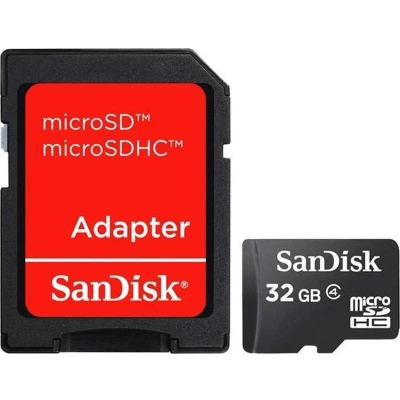 Afbeelding van Sandisk Micro SD kaart 32 GB + adapter