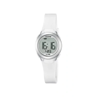 Afbeelding van Calypso K5677/1 digitaal horloge 28 mm 100 meter wit/ zilverkleur