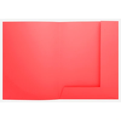 Afbeelding van 50 dossiermappen met 2 kleppen SUPER 250 24x32cm Rood per 5