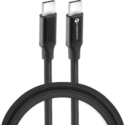 Afbeelding van Forcell USB C naar Universele Snellader geschikt voor apparaten 1 Meter 100W Zwart