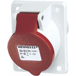 Afbeelding van Inbouwcontactdoos 16a 5p 6h 400v ip44 twincontact 156