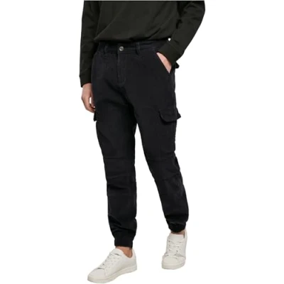 Afbeelding van Urban Classics Corduroy Cargo Jogging Pants Cargobroek, Heren, Maat: Small, Midnightnavy