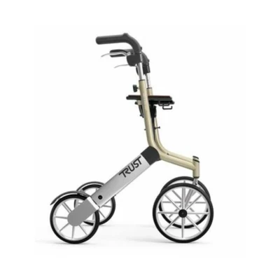 Afbeelding van TrustCare Let&#039;s Go Out Rollator Beige Zilver