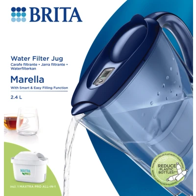 Afbeelding van Brita Waterfilterkan Marella Blauw + 1 Maxtra Filterpatroon