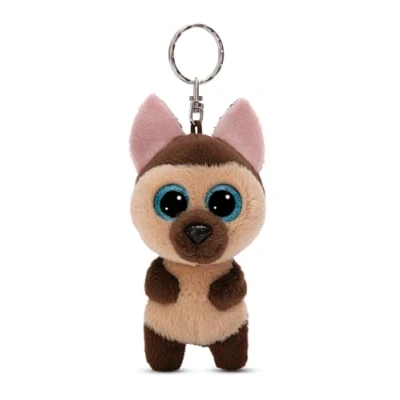 Afbeelding van Sleutelhanger GLUBSCHIS Herdershond Detleff 9 cm bruin