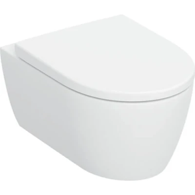Afbeelding van Geberit iCon Wandclosetset 53x35cm diepspoel rimless TurboFlush softclose en quickrelease zitting mat wit