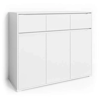 Afbeelding van Vicco Dressoir &quot;Ruben&quot;, Wit, 120 x 101 cm met laden