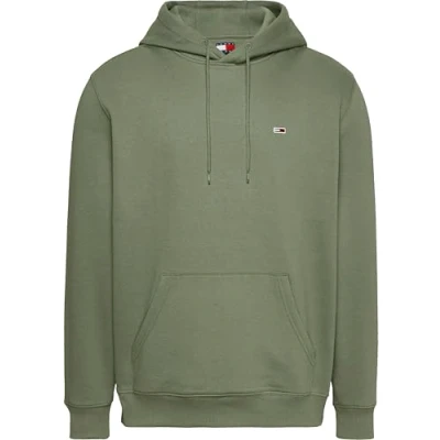 Afbeelding van Tommy Jeans Heren TJM REG S VLAG HOODIE Pullover Hoodie, Groen, 4XL, Groen (Aruba Groen), 4XL grote maten