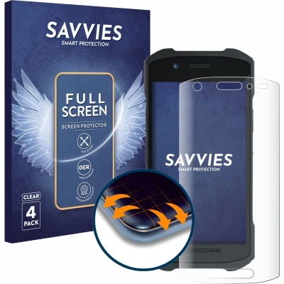 Afbeelding van Savvies Screenprotector voor Zebra TC21/ TC26 Folie Beschermfolie transparant volledig dekking (4 Stuks)