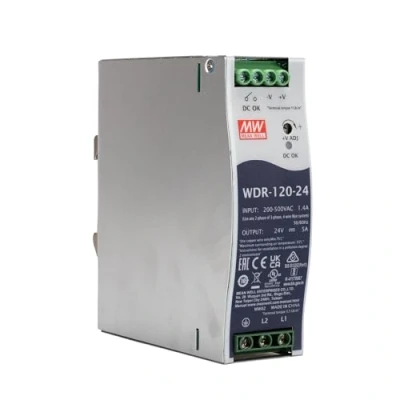 Afbeelding van Mean Well WDR 120 24 DIN rail netvoeding V/DC 5 A W Aantal uitgangen: 1 x Inhoud: stuk(s)