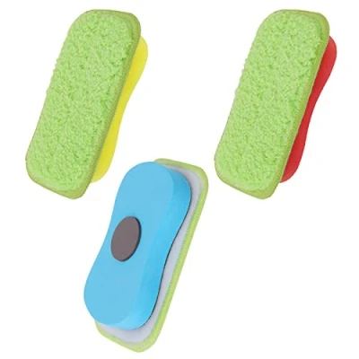 Afbeelding van cobee Microfiber Stofvrije Krijt Eraser, 3 Stuk Wasbaar Krijtbord Erasers Whiteboard Droge Eraser Magnetische Herbruikbare Kantoor Schoolbenodigdheden