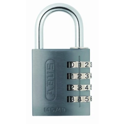 Afbeelding van ABUS 495519 145 / 40_TITANIO_B Aluminium kaars combinacion 40 mm 4 digitos titanium blister