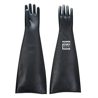Afbeelding van Portwest A803 Zwaargewicht Latex Rubber Handschoen, Normaal, 600mm Lengte, Grootte L, Zwart