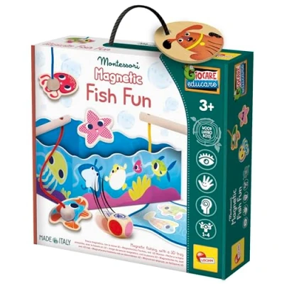 Afbeelding van Magnetic Fish Fun houten leerspel gebaseerd op de Montessori methode LISCIANI
