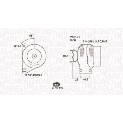 Afbeelding van Magneti Marelli Alternator/Dynamo 063731958010