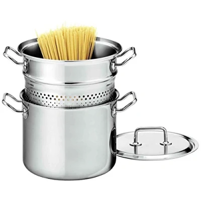 Afbeelding van Spring 0415630622 Brigade Premium Pasta set, roestvrij staal, zilver, 27,8 x 28,4 30,4 cm