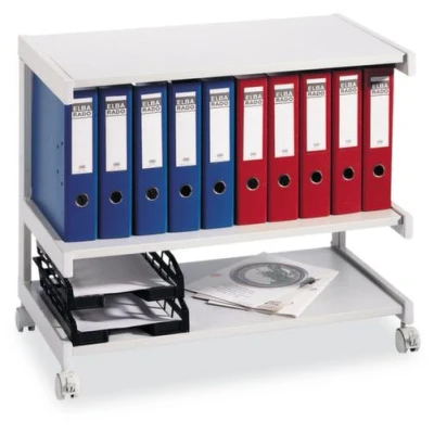 Afbeelding van Serveertafel met 3 hangmappenrek Hammerbacher