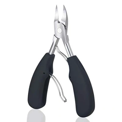 Afbeelding van URAQT Toenail Clippers, precisie nagelknipper teennagelsnijder voor dikke of ingegroeide teennagels, zware roestvrijstalen nagelnagelnagelnagelnagelnagels, met beschermkap
