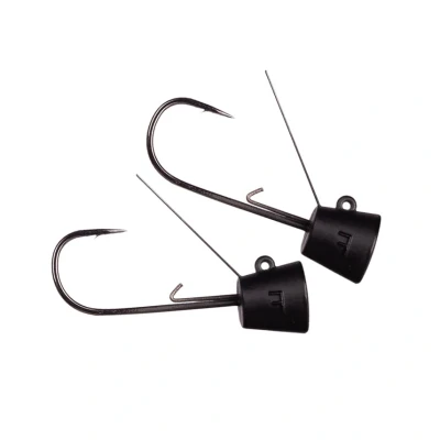 Afbeelding van Reins NR Jig Head Guard Size 1 5,3gr Matt Black (2pcs) Loodkop