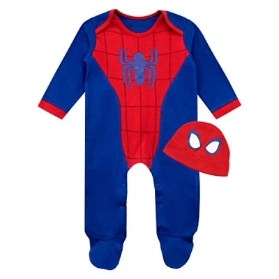 Afbeelding van Marvel Baby Jongens Pyjamapakje en Muts Spiderman Blauw 74