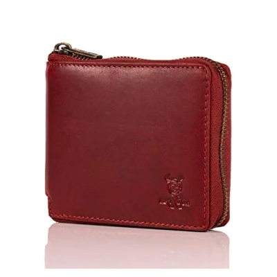 Afbeelding van MATADOR Portemonnee 6404/A YKK ritssluiting liggend formaat, rood/rood, Vintage