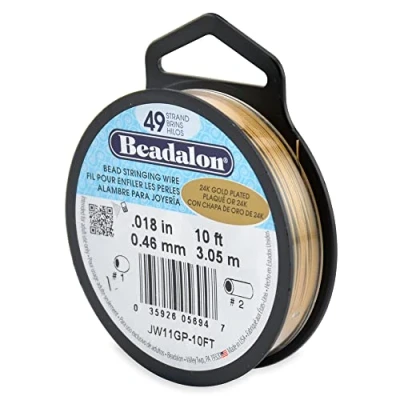 Afbeelding van Beadalon draad 24K verguld 49 Strand .018 inch / 10 voet