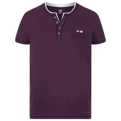 Afbeelding van Jan Vanderstorm Tshirt print, Heren, Maat: Large, Dunkelrot