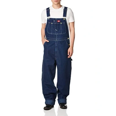 Afbeelding van Dickies Heren Bib Glad Rechte Tuinbroek, Blauw (Bleu Rnsd Ind/Blu), W38/L34 (Fabrikant maat: W38/L34)