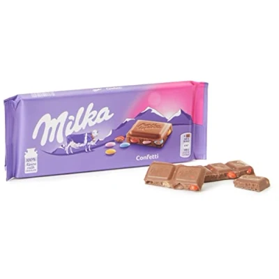 Afbeelding van Milka Confetti Chocolade Reep 100 Gram