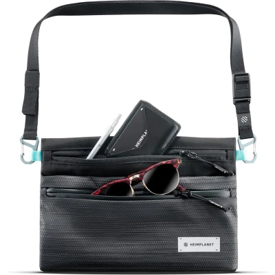 Afbeelding van Heimplanet Neck Pouch A5 Luxe nektasje Zwart Waterbestendig Dames Heren Festival Cadeau Nieuw