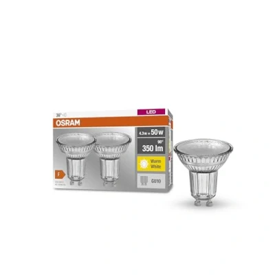 Afbeelding van OSRAM LED reflector GU10 PAR16 4,3W 2.700K 36 2er set