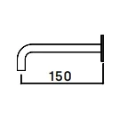 Afbeelding van Waterevolution Flow afbouwdeel uitloop wastafelkraan 15 cm PVD geborsteld gun metal T167515GME