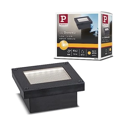 Afbeelding van Paulmann 94578 Domenic Inbouwlamp op zonne energie 0.1 W Warmwit Zwart