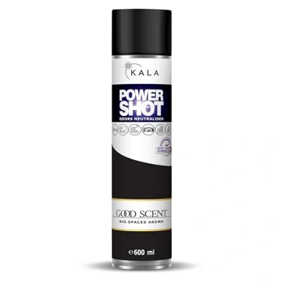 Afbeelding van KALA Geurverwijderaar POWER SHOT ca. 200 m3, Luchtverfrisser met Aktive Neutralisator für Alle Kamers, Diepgaande Geurneutralisator en Enzymreiniger Geur GoodScent, 600 ml