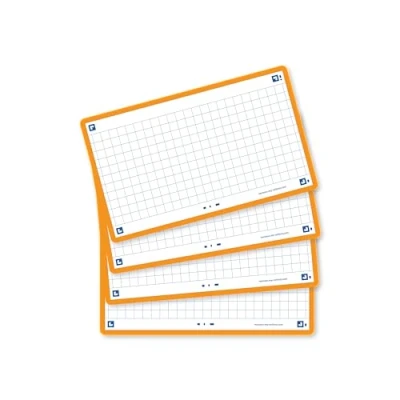 Afbeelding van Oxford Flash 2.0 Flashcards A7 geruit 5mm oranje pak 80 kaartjes