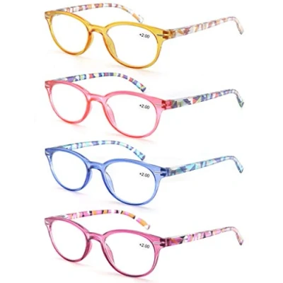 Afbeelding van MODFANS (4 stuks leesbrillen 2.0 ronde dames, goede bril, hoogwaardig, modieus, comfortabel, super leeshulp, voor vrouwen
