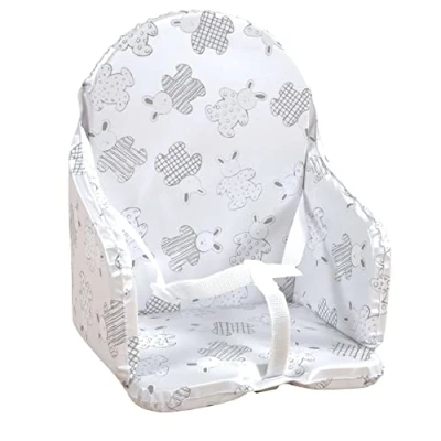 Afbeelding van Looping Kinderstoelkussen Waterdicht PVC, met riemen, gemaakt in Frankrijk Pyjama Rabbit