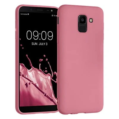 Afbeelding van kwmobile telefoonhoesje geschikt voor Samsung Galaxy J6 Hoesje smartphone Back cover in donkerroze