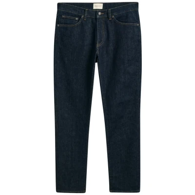 Afbeelding van Gant heren Slim fit jeans met donkere wassing in de kleur Indigo, maat: W38/L32
