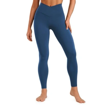 Afbeelding van CRZ Yoga Womens Butterluxe Cross Waist Workout Leggings 28&quot; V Crossover High Waisted Gym Franse marine L