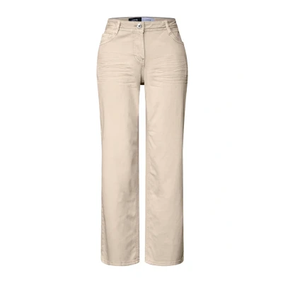 Afbeelding van Cecil WIDE Straight leg jeans, Dames, Maat: 28x28, Beige