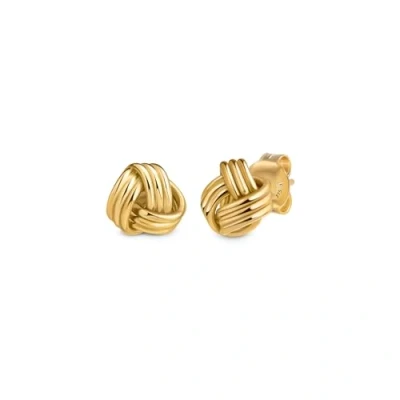 Afbeelding van Amberta Allure Dames 9K Gouden Knoop Oorbellen: Oorbellen voor Vrouwen