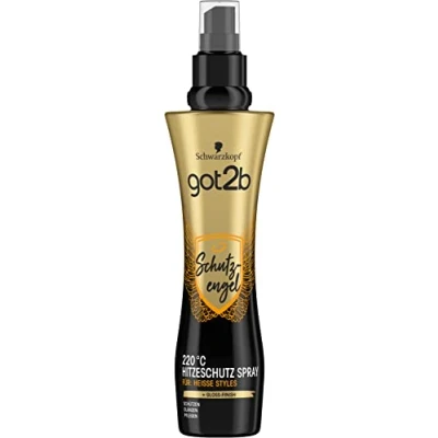 Afbeelding van got2b Hittebeschermingsspray, beschermengel tot 220 C (200 ml), styling lotion beschermt het haar tegen schade door hitte, voor warme stijlen met glanzende afwerking, verzwaard niet