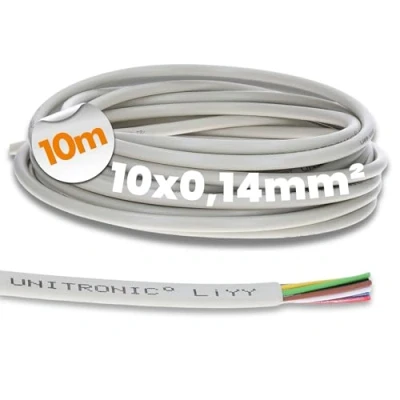 Afbeelding van 10 meter Lapp 0028210 UNITRONIC LiYY PVC datakabel 10x0,14 mm² I signaalkabel belkabel verlengkabel LED aderig soldeerkabel voor printplaat